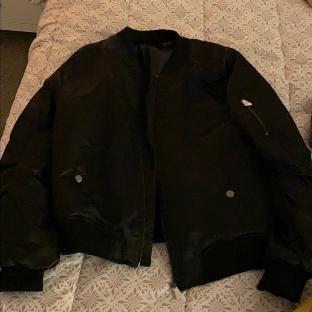 Black bomber jacket